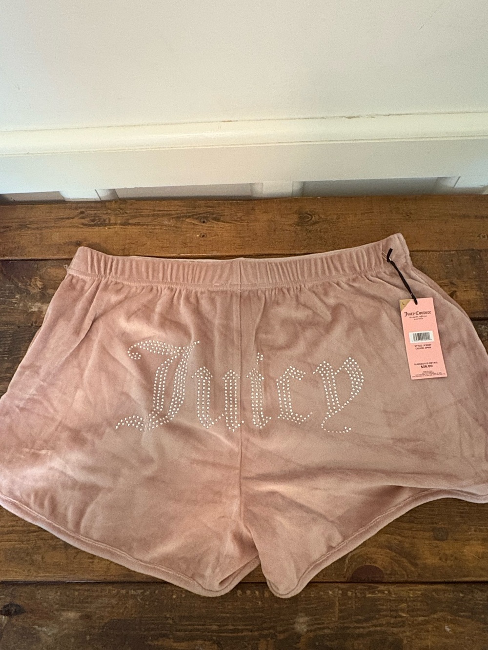 Juicy NWT Rhinestone Logo Shorts
